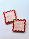 Wavy Border Personalised Cookie